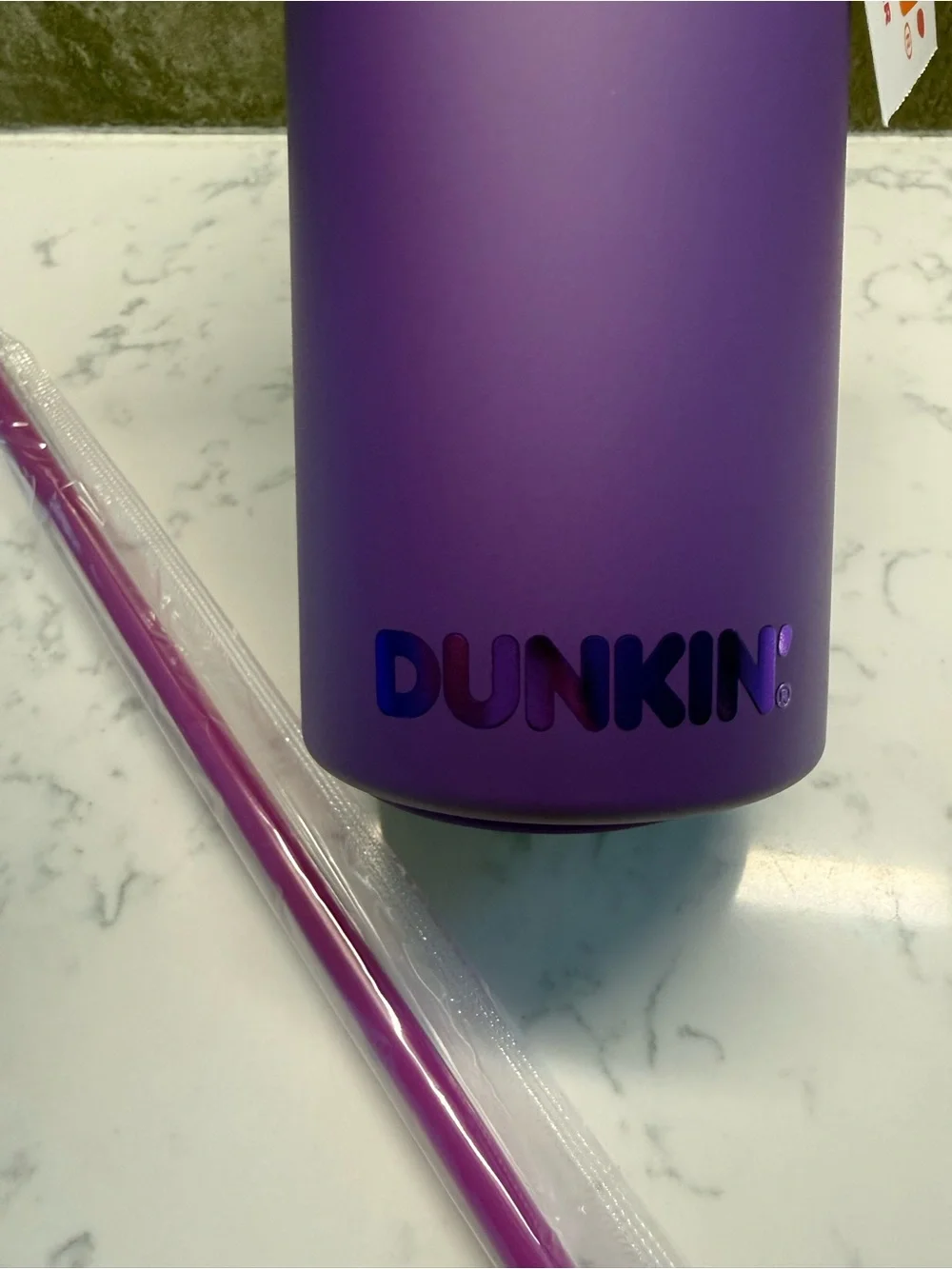 NEW Dunkin Purple 20oz Polished Stainless Sipper
